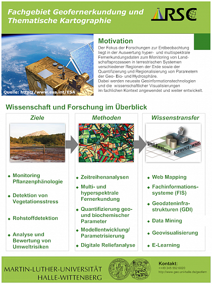 Flyer Fachgebiet Geofernerkundung und Kartographie
