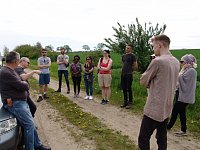Fachgruppe gemeinsam mit DLR-Mitarbeitern an den Versuchsflächen