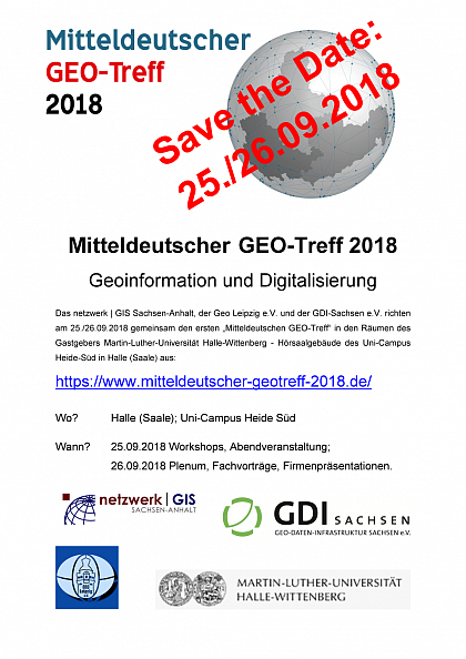 Mitteldeutscher Geotreff 2018 - SAVE THE DATE!