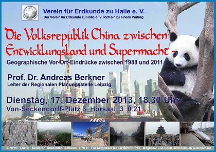 VfE-Vortrag Prof. Berkner China im Dezember 2013