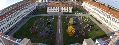 Panoramic image of the Geological Garden of the Institute of Geosciences and Geography. Copyright Virtiv November 2013.